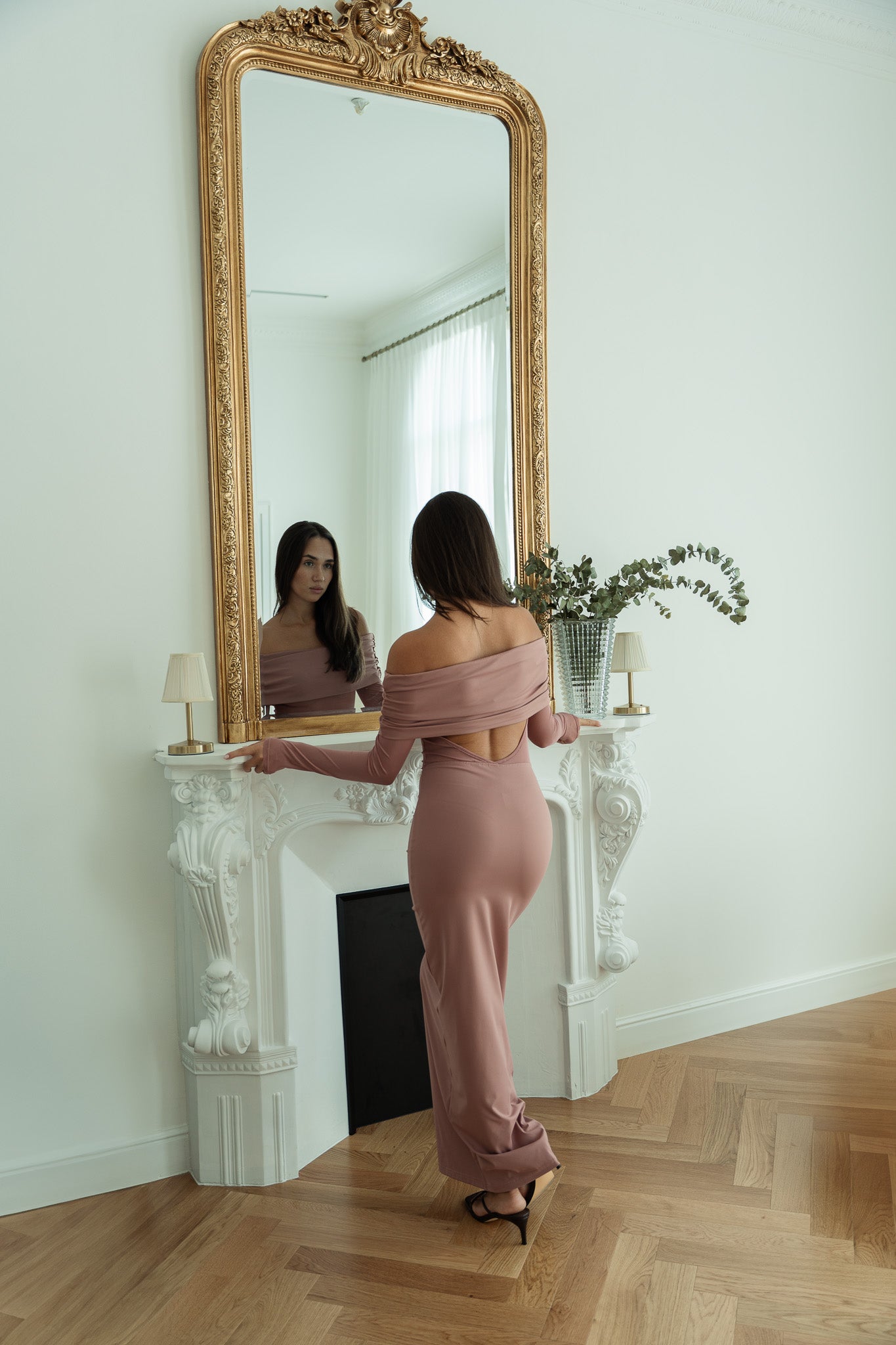 Sheer Mirage Dress in Dusty Rose